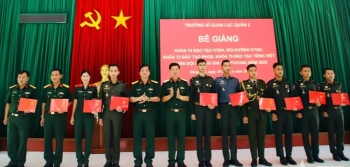 សាលានាយទាហានកងទ័ពជើងគោកលេខ២ រៀបចំពិធីបិទបញ្ចប់វគ្គបណ្តុះបណ្តាល
