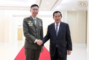 សម្តេចតេជោ ហ៊ុន សែន អញ្ជើញទទួលជួបមេបញ្ជាការកងទ័ពជើងគោកសឹង្ហបុរី