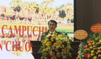 ពិធីបង្ហាញមុខសាខាសមាគមមិត្តភាពវៀតណាម - កម្ពុជា នៃអតីតកងទ័ពស្ម័គ្រចិត្តវៀតណាមនៅស្រុក Chuong My ទីក្រុងហាណូយ