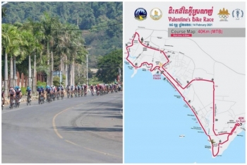រៀបចំទិវាជិះកង់នៃក្ដីស្រឡាញ់ ១៤កុម្ភៈ នៅ ខេត្តព្រះសីហនុ ដើម្បីទាក់ទាញទេសចរណ៍