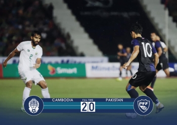 ​ក្រុមបាល់ទាត់​ជម្រើស​ជាតិ​កម្ពុជា ឈ្នះ​​លើប៉ាគីស្ថាន ២-០ ​ជម្រុះ World Cup 2022