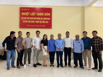 ពិធីជប់លៀងស្វាគមន៍សិក្ខាកាមយោធាកម្ពុជាដែលទើបអញ្ជើញមកដល់ដើម្បីសិក្សានៅឆ្នាំសិក្សា ២០២០-២០២១