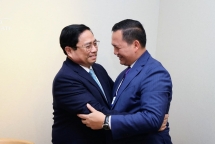 លោកនាយករដ្ឋមន្ត្រី Pham Minh Chinh អញ្ជើញជួបជាមួយសម្តេចធិបតី ហ៊ុន ម៉ាណែត នាយករដ្ឋមន្ត្រីកម្ពុជា