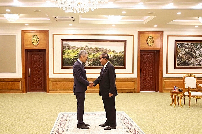 លោក Nguyen Minh Vu និងសម្ដេចតេជោ ហ៊ុន សែន លោក Nguyen Minh Vu និងសម្ដេចតេជោ ហ៊ុន សែន