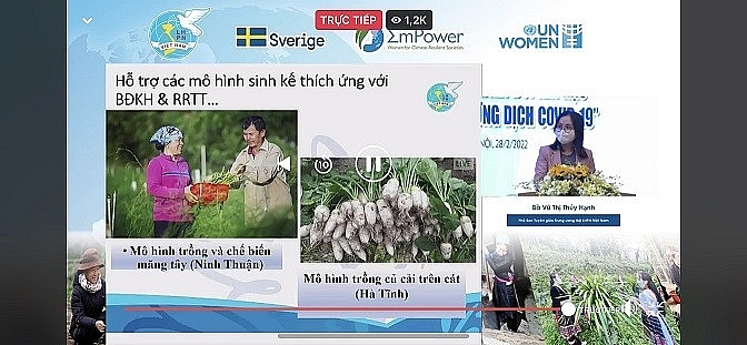 ព្រឹត្តិការណ៍នេះបានទាក់ទាញអ្នកចូលរួមប្រហែល ១,២០០ នាក់តាមអ៊ីនធឺណិត។ (រូបថត៖ UN Women)