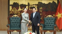 នាយករដ្ឋមន្ត្រីវៀតណាមលោក Pham Minh Chinh អញ្ជើញទទួលជួបរដ្ឋមន្ត្រីក្រសួងពាណិជ្ជកម្មកម្ពុជា