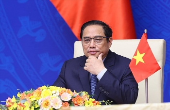 នាយករដ្ឋមន្ត្រីវៀតណាមចូលរួមពិធីប្រកាសបើកឲ្យដំណើរការកិច្ចពិភាក្សាអំពីក្របខ័ណ្ឌសេដ្ឋកិច្ចឥណ្ឌូប៉ាស៊ីហ្វិក ដើម្បីវិបុលភាពតាមប្រព័ន្ធវិដេអូ
