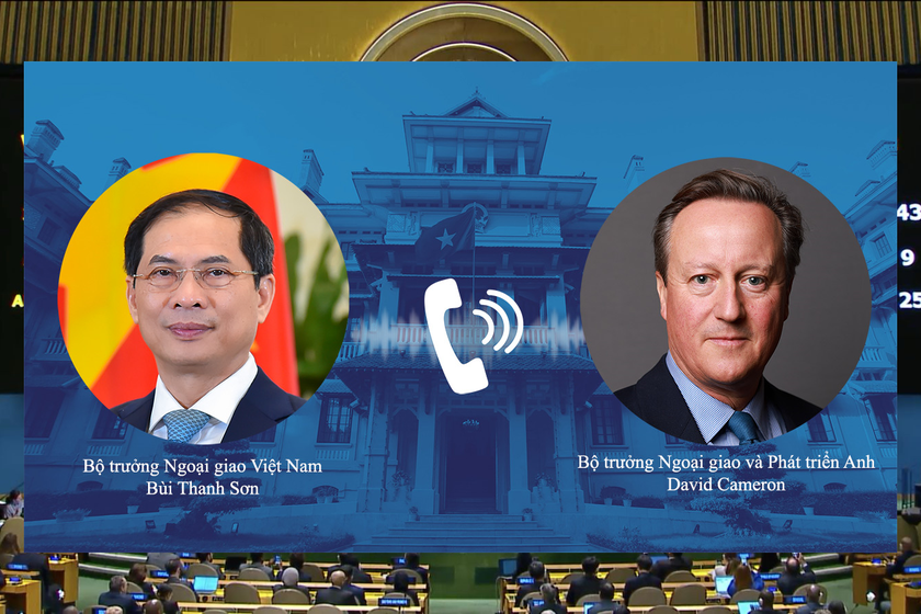 រដ្ឋមន្ត្រីក្រសួងការបរទេសវៀតណាម បានជួបសន្ទនាតាមទូរស័ព្ទជាមួយរដ្ឋមន្ត្រីក្រសួងការបរទេស និងអភិវឌ្ឍន៍អង់គ្លេស