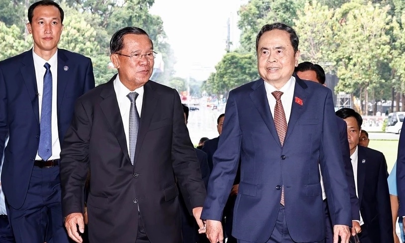 លោក Tran Thanh Man ប្រធានរដ្ឋសភាវៀតណាម ទទួលជួបប្រធានព្រឹទ្ធសភានៃព្រះរាជាណាចក្រកម្ពុជា