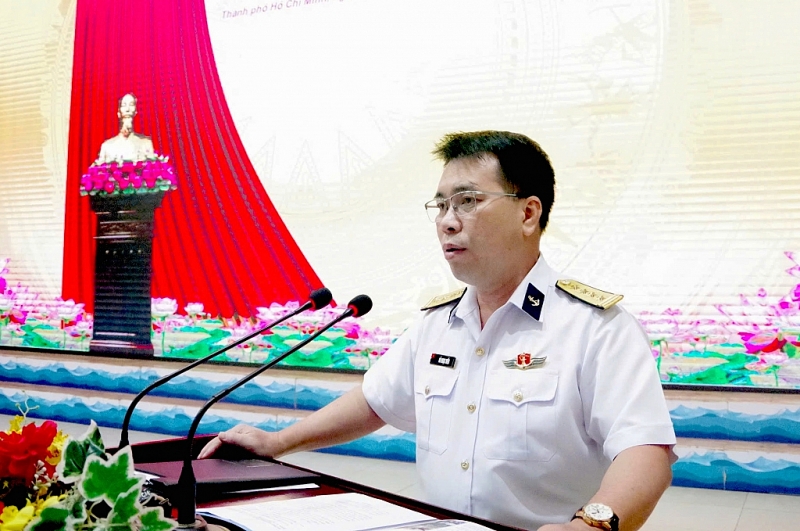លោកវរសេនីយ៍ឯក Do Ngoc Hieu ថ្លែងក្នុងពិធី 