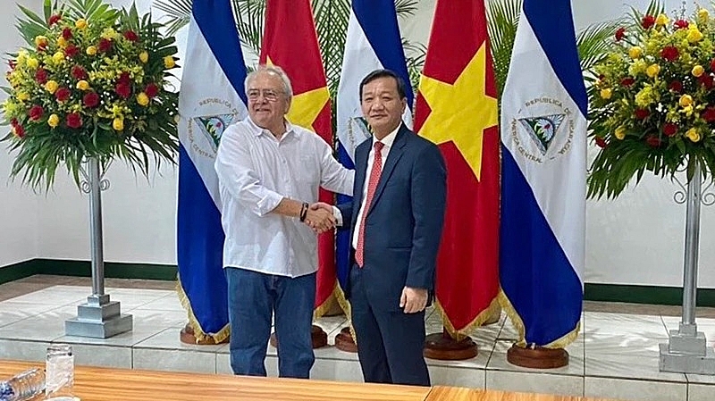 លោក Nguyen Minh Tam អនុប្រធានគណៈកម្មាធិការកិច្ចការបរទេសមជ្ឈិម ជួបពិភាក្សាការងារជាមួយលោក Gustavo Eduardo Porras Cortés ប្រធានរដ្ឋសភានីការ៉ាហ្គា