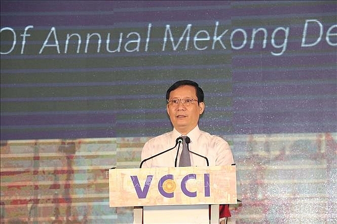 លោក Pham Tan Cong ប្រធាន VCCI ថ្លែងក្នុងពិធីប្រកាស (រូបថត៖ TTXVN)