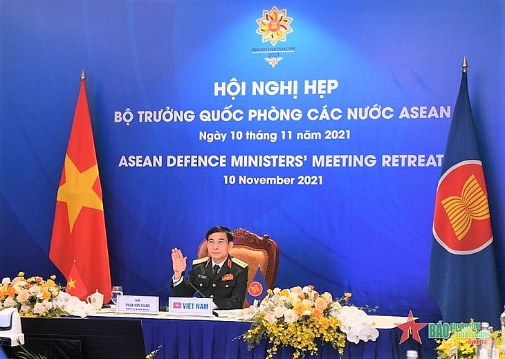 លោករដ្ឋមន្ត្រី Phan Van Giang បានចូលរួមពិធីបើកកិច្ចប្រជុំ ADMM  ចង្អៀត (រូបថត៖ Phu Son/qdnd.vn)