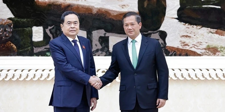 លោក Tran Thanh Man ប្រធានរដ្ឋសភាវៀតណាម ជួបពិភាក្សាជាមួយសម្តេចមហាបវរធិបតី ហ៊ុន ម៉ាណែត នាយករដ្ឋមន្ត្រីកម្ពុជា