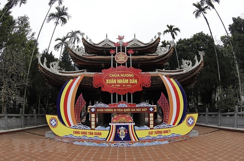 រូបភាពវត្ត Huong ត្រៀមខ្លួនសម្រាប់ថ្ងៃស្វាគមន៍ជាផ្លូវការ
