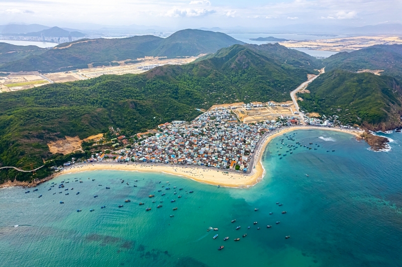 សមុទ្រកោះ Quy Nhon មើលពីខាងលើ